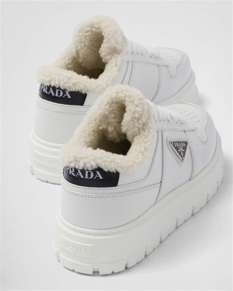 White Leather And Shearling High